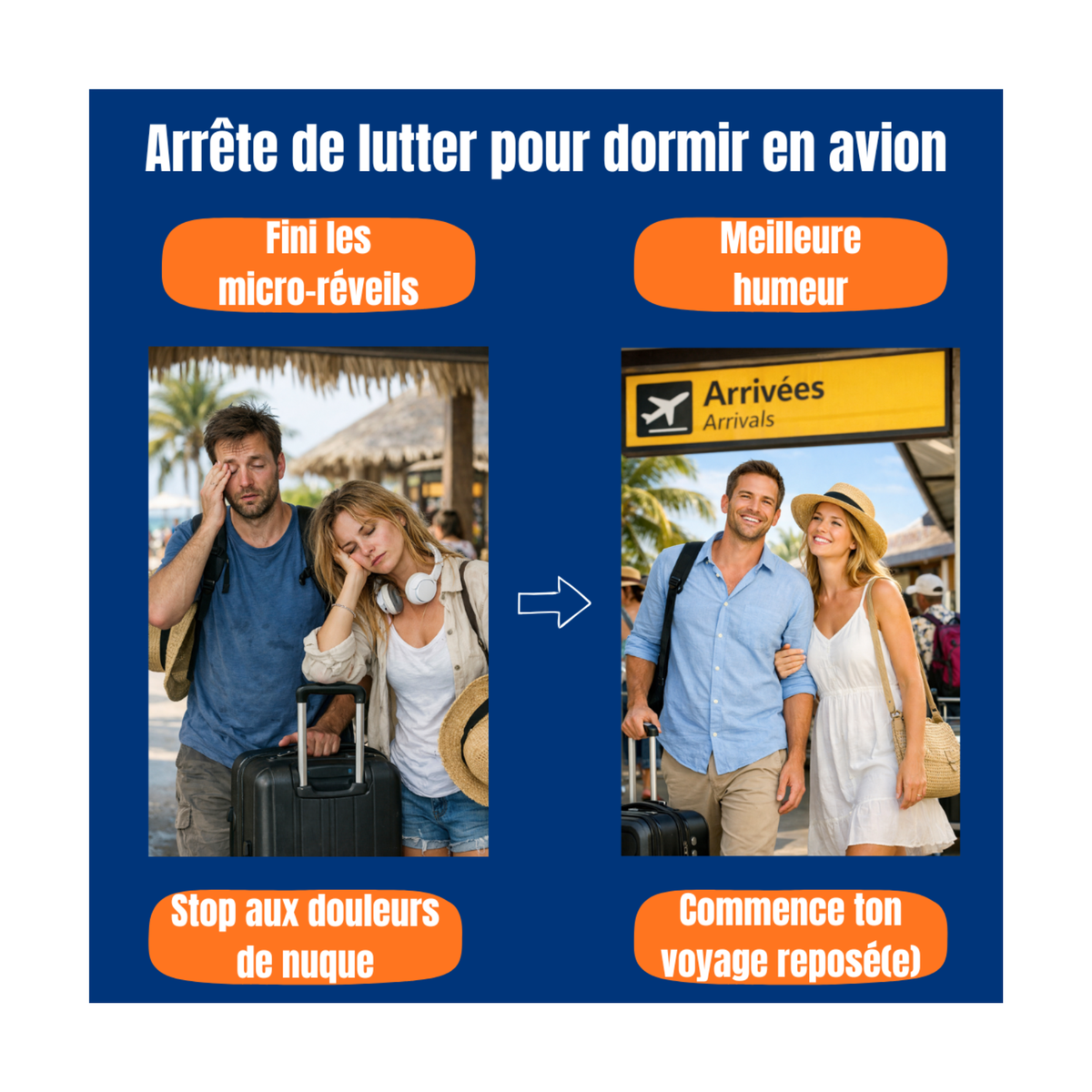 Coussin gonflable pour un voyage reposant